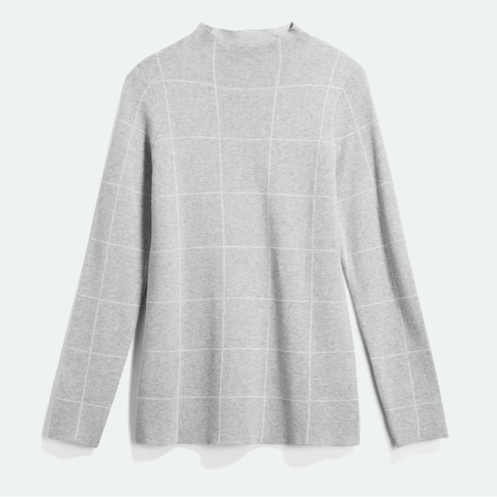 Gray Grid Pattern Sweater - Picture 4 of 4